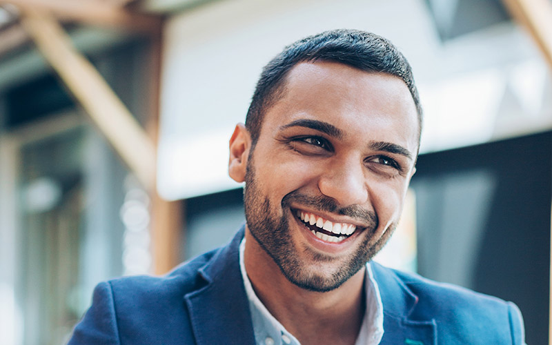 Smiling man in a suit