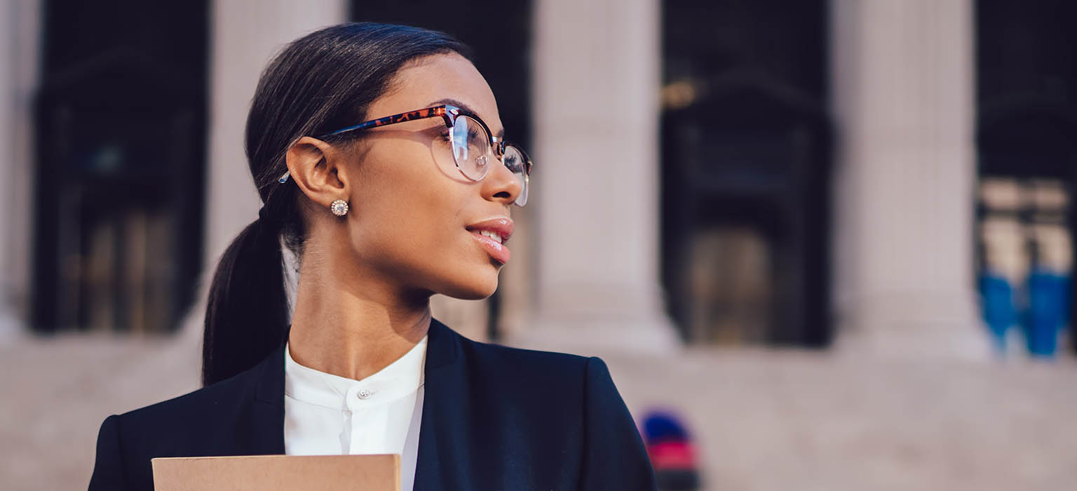 Business woman smiling