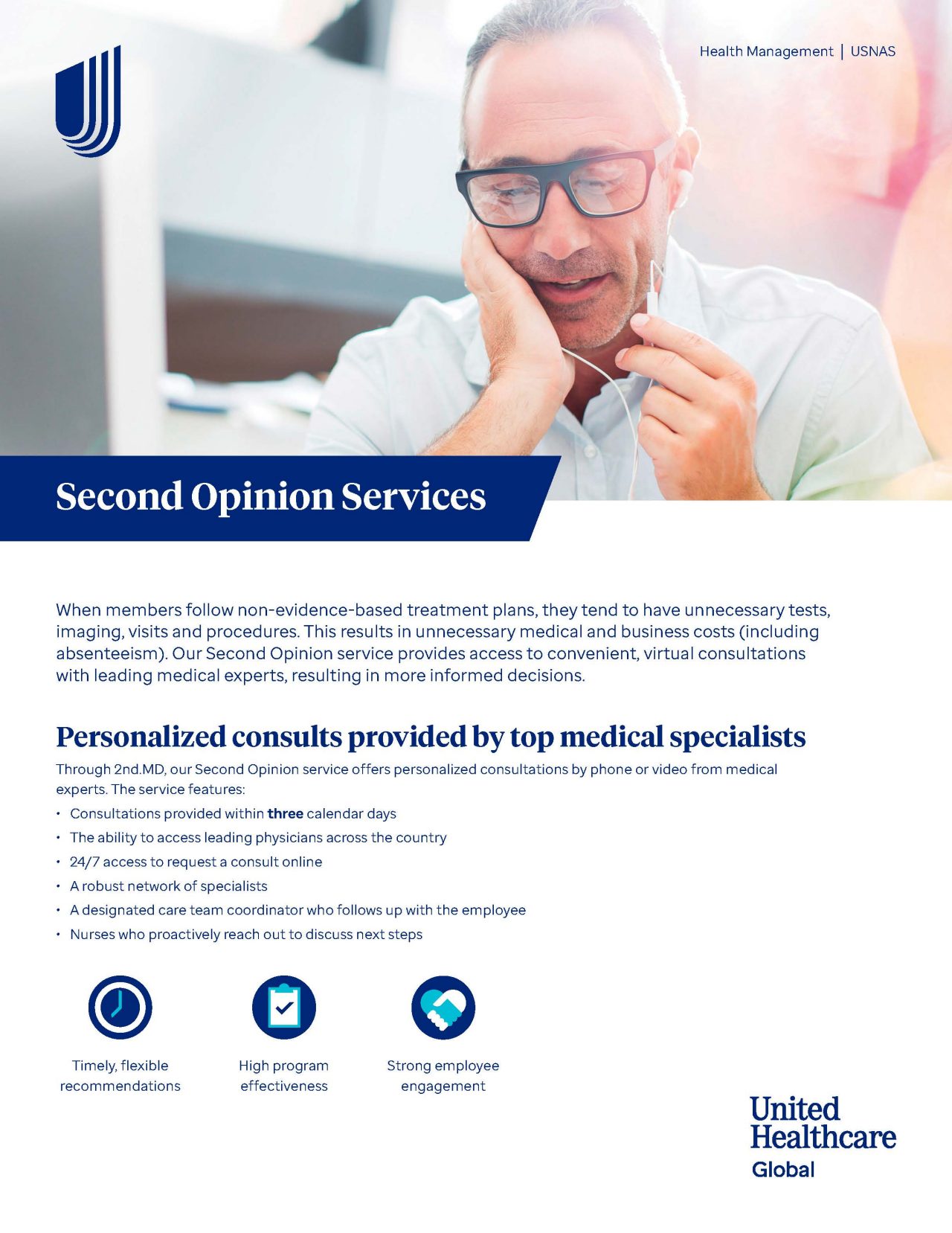 USNAS second opinion services product brochure