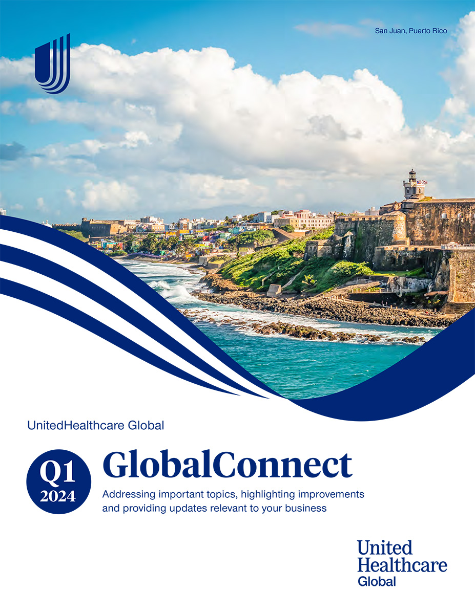 Quarterly newsletter cover image with a photo of a city