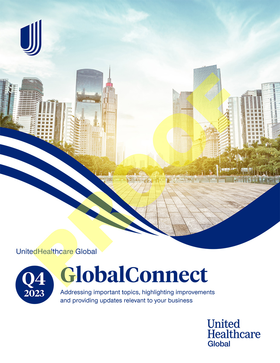 Quarterly newsletter cover image with a photo of a city